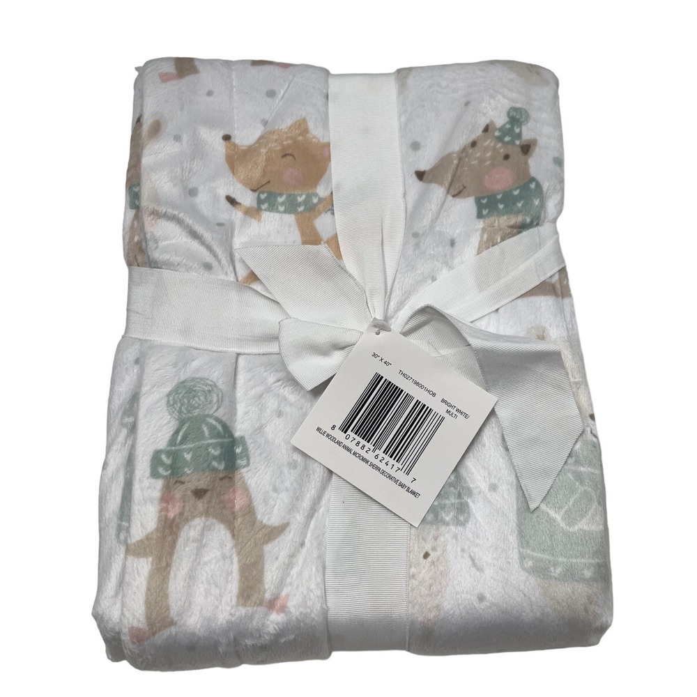 Baby Blanket Plush Security Blanket Deer Bear Winter New With Tags Super Soft